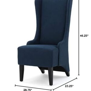 Christopher Knight Home Callie Fabric Dining Chair, Dark Blue Dimensions: 23.25”D x 28.75”W x 46.25”H