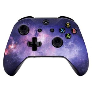 extremerate nebula galaxy pattened soft touch front housing shell faceplate cover for xbox one s & xbox one x controller model 1708 - controller not included