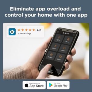 Brilliant Smart Home Control (1-Switch Panel) — Alexa Built-In & Compatible with Ring, Sonos, Hue, Google Nest, Wemo, SmartThings, Apple HomeKit — In-Wall Touchscreen Control for Lights, Music, & More
