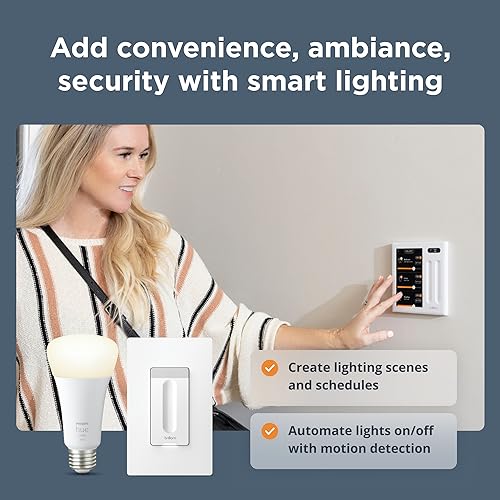 Brilliant Smart Home Control (1-Switch Panel) — Alexa Built-In & Compatible with Ring, Sonos, Hue, Google Nest, Wemo, SmartThings, Apple HomeKit — In-Wall Touchscreen Control for Lights, Music, & More