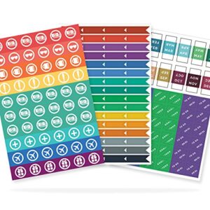 the simple elephant stickers - productivity planner stickers - perfect fit with planners, journals, agendas - variety pack with calendar tabs, events, flags - 6 sheets - 392 stickers