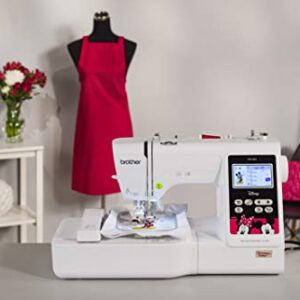 Brother Embroidery Machine, PE550D, 125 Built-in Designs including 45 Disney Designs, 9 Font Styles, 4" x 4" Embroidery Area, Large 3.2" LCD Touchscreen, USB Port