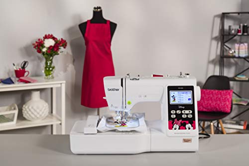 Brother Embroidery Machine, PE550D, 125 Built-in Designs including 45 Disney Designs, 9 Font Styles, 4" x 4" Embroidery Area, Large 3.2" LCD Touchscreen, USB Port