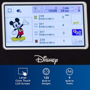 Brother Embroidery Machine, PE550D, 125 Built-in Designs including 45 Disney Designs, 9 Font Styles, 4" x 4" Embroidery Area, Large 3.2" LCD Touchscreen, USB Port