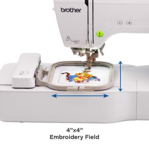 Brother Embroidery Machine, PE550D, 125 Built-in Designs including 45 Disney Designs, 9 Font Styles, 4" x 4" Embroidery Area, Large 3.2" LCD Touchscreen, USB Port