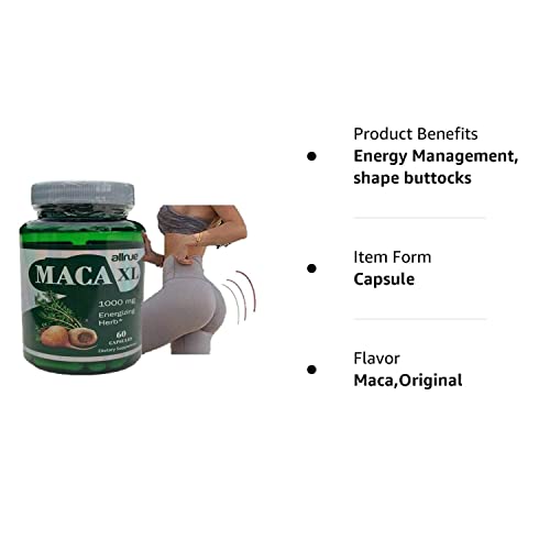 Maca Capsules Original Pill Shape Buttocks Bigger Butt Booty Shaper Super MACAXL Get a Bigger Booty