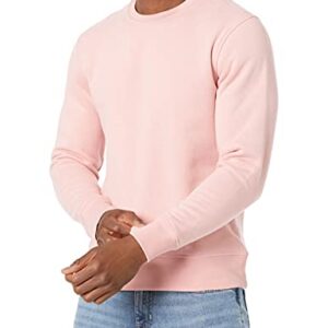 Amazon Essentials Men's Fleece Crewneck Sweatshirt (Available in Big & Tall), Pink, Medium