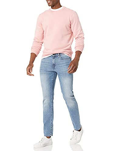 Amazon Essentials Men's Fleece Crewneck Sweatshirt (Available in Big & Tall), Pink, Medium