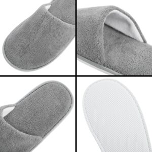 Juvale 12 Pairs Disposable Slippers for Guests, Bulk Pack for Hotel, Spa, Shoeless Home, Gray (US Men Size 11, Women 12)