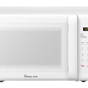 Magic Chef 0.9 Cu. Ft. 900W White Countertop Microwave Oven