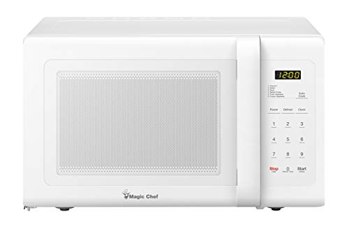 Magic Chef 0.9 Cu. Ft. 900W White Countertop Microwave Oven