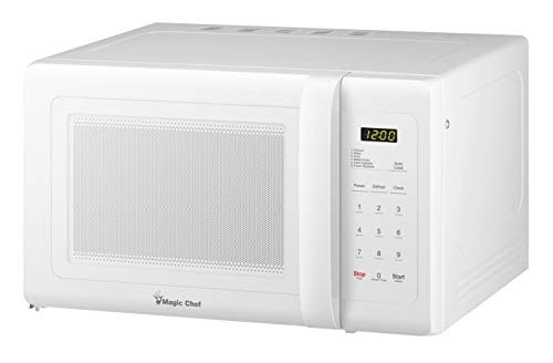 Magic Chef 0.9 Cu. Ft. 900W White Countertop Microwave Oven