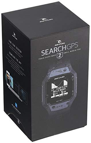 Rip Curl Men's SearchGPS Digital Display Quartz | Black | Outdoor Sports Waterproof Watch, Display Quartz, Activity Tracker, Detailed Tide View with Alarm, Stopwatch + Timer | 43mm