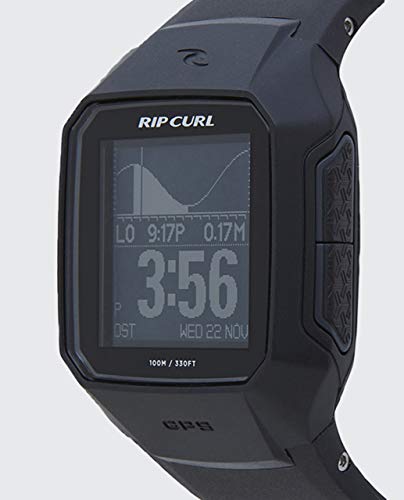 Rip Curl Men's SearchGPS Digital Display Quartz | Black | Outdoor Sports Waterproof Watch, Display Quartz, Activity Tracker, Detailed Tide View with Alarm, Stopwatch + Timer | 43mm