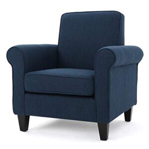 christopher knight home freemont fabric club chair, dark blue dimensions: 30.75”d x 28.75”w x 33.00”h