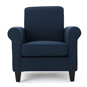 Christopher Knight Home Freemont Fabric Club Chair, Dark Blue Dimensions: 30.75”D x 28.75”W x 33.00”H