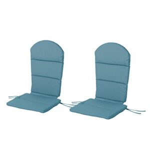 christopher knight home terry outdoor water-resistant adirondack chair cushions (set of 2), dark teal, 2 count (pack of 1)