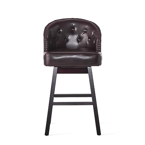 Christopher Knight Home Ogden KD Swivel Barstool (2 piece set) - Brown