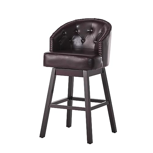 Christopher Knight Home Ogden KD Swivel Barstool (2 piece set) - Brown