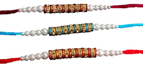 Set of Three Rakhi Thread,Designer Rakhi, Raksha bandhan Gift for Your Brother,Rakhi for Brother,Rakhi Bracelet,Rakhabandhan Rakhi,Rakshabandhan Festival(Multi Color Thread)