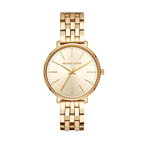 Michael Kors Women's Pyper Three-Hand Gold-Tone Stainless Steel Bracelet Watch (Model: MK3898)