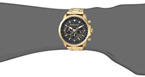 Michael Kors Men's Cortlandt Stainless Steel Analog-Quartz Watch with Stainless-Steel-Plated Strap, Gold, 18 (Model: MK8642)