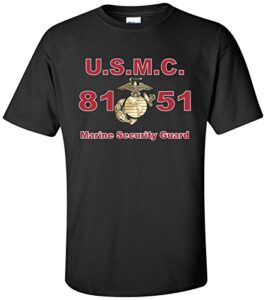 united states marine corps mos 8151 marine security guard t-shirt black