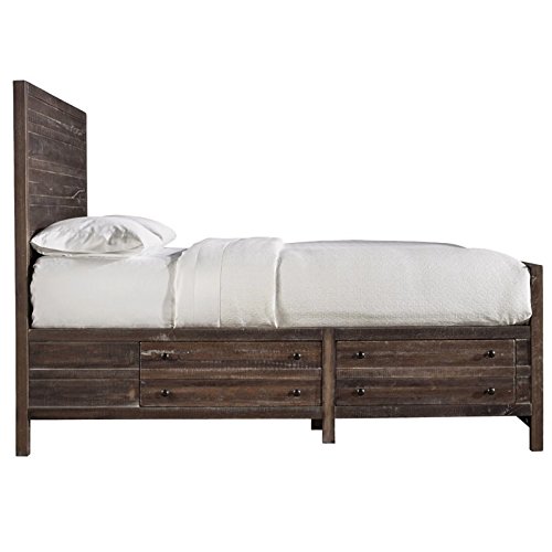 BOWERY HILL California King Solid Wood Storage Bed in Java