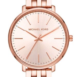 Michael Kors Women's Pyper Three-Hand Rose Gold-Tone Stainless Steel Bracelet Watch (Model: MK3897)