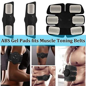 KASBEE ABS Gel Pads, 50PCS Muscle Stimulator Pads Replacement for Ultimate Muscle EMS Toner Abdominal Belt Belly Thigh Flab Arm Leg Waist Workout Trainer Machine