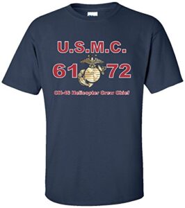 united states marine corps mos 6172 ch-46 helicopter crew chief t-shirt