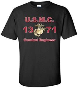 united states marine corps mos 1371 combat engineer t-shirt