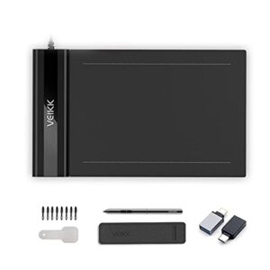 veikk s640 graphics drawing tablet 6x4 inch ultra-thin portable osu tablet with 8192 levels battery-free pen (for drawing, online class/e-learning and web-conference)