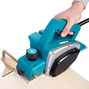 electric hand planer kit, 110v 800w powerful portable electric wood planer hand held woodworking power tool for carpenter woodworking home diy furniture, us plug