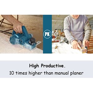 Electric Hand Planer Kit, 110V 800W Powerful Portable Electric Wood Planer Hand Held Woodworking Power Tool for Carpenter Woodworking Home DIY Furniture, US Plug