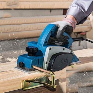 Electric Hand Planer Kit, 110V 800W Powerful Portable Electric Wood Planer Hand Held Woodworking Power Tool for Carpenter Woodworking Home DIY Furniture, US Plug