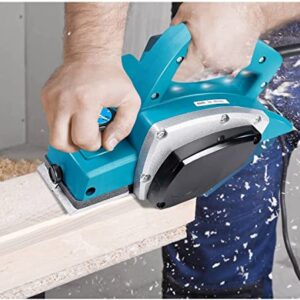 Electric Hand Planer Kit, 110V 800W Powerful Portable Electric Wood Planer Hand Held Woodworking Power Tool for Carpenter Woodworking Home DIY Furniture, US Plug