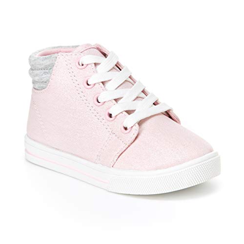 Simple Joys by Carter's Girls' Cora Glitter High-Top Sneaker, Light Pink, 9 Toddler (1-4 Years)