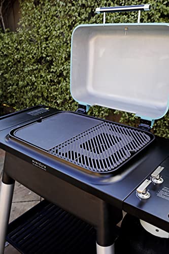 Everdure FORCE 2 Burner Gas Grill, Liquid Propane Portable BBQ Grill with Die-Cast Aluminum Body and Fast-Ignition Technology, 388 Square Inches of Grilling Surface, Adjustable Height, Orange