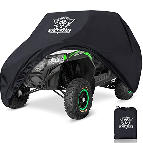 XYZCTEM UTV Cover with Heavy Duty Black Oxford Waterproof Material, 158.10" x 62.06" x 75.20" (402 158 191cm) Included Storage Bag. Protects UTV from Rain, Hail, Dust, Snow, and Sun (4-6 Seater)