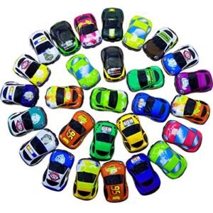 pull back vehicles,30 pack friction powered pull back car toys, vehicles and racing cars mini car toy for kids toddlers boys,pull back and go car toy..