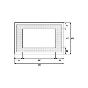 Micel Microwave Frame, 600 mm X 400 mm, White, 600X400