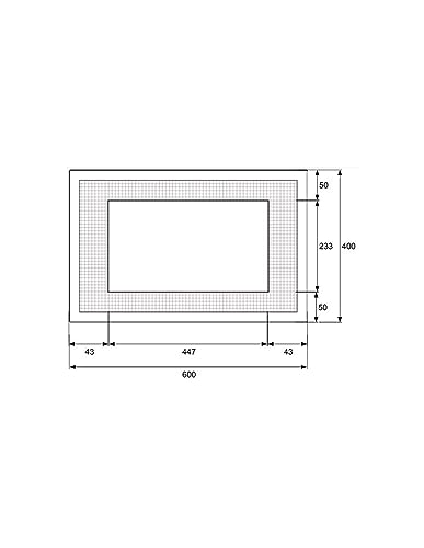 Micel Microwave Frame, 600 mm X 400 mm, White, 600X400