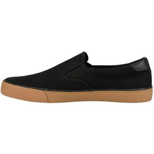 lugz mens clipper slip on sneakers shoes casual - black - size 10.5 m