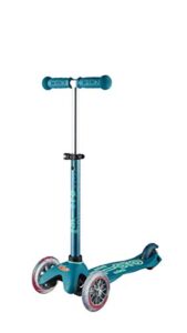 micro kickboard - mini deluxe 3-wheeled, lean-to-steer, swiss-designed micro scooter for kids, ages 2-5 (ice blue)