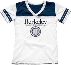 bag2school university of california uc berkeley cal bears girls youth kids tee shirt (yxs) white/navy