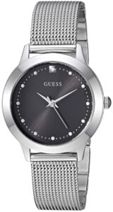 guess women's quartz stainless-steel strap, silver, casual watch (model: u1197l1)