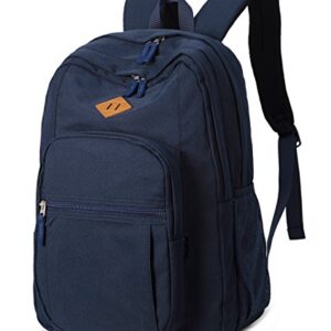 abshoo Classical Basic Womens Travel Backpack For College Men Water Resistant Bookbag (Navy)