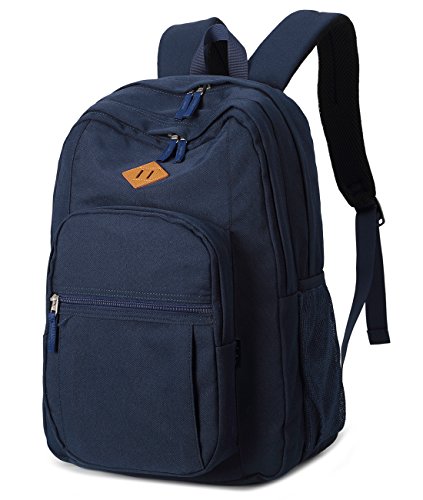 abshoo Classical Basic Womens Travel Backpack For College Men Water Resistant Bookbag (Navy)