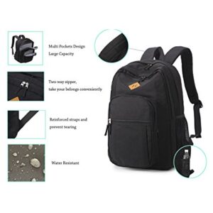 abshoo Classical Basic Womens Travel Backpack For College Men Water Resistant Bookbag (Navy)